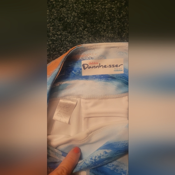 Debbie DANNHEISSER Leggings capri Fine Art  High Waist Women's L Beach Suncoast - Picture 3 of 5